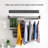 Wall Mounted Retractable Drying Rack, 5-Rod Foldable Clothes Airer with Tower Handles
