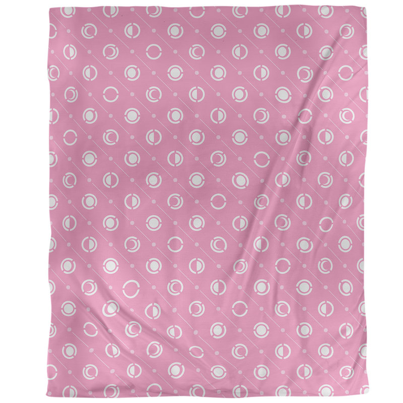 Housse de couette simple Moon phases, Housse de couette pour grand lit, Rose, Microfibre