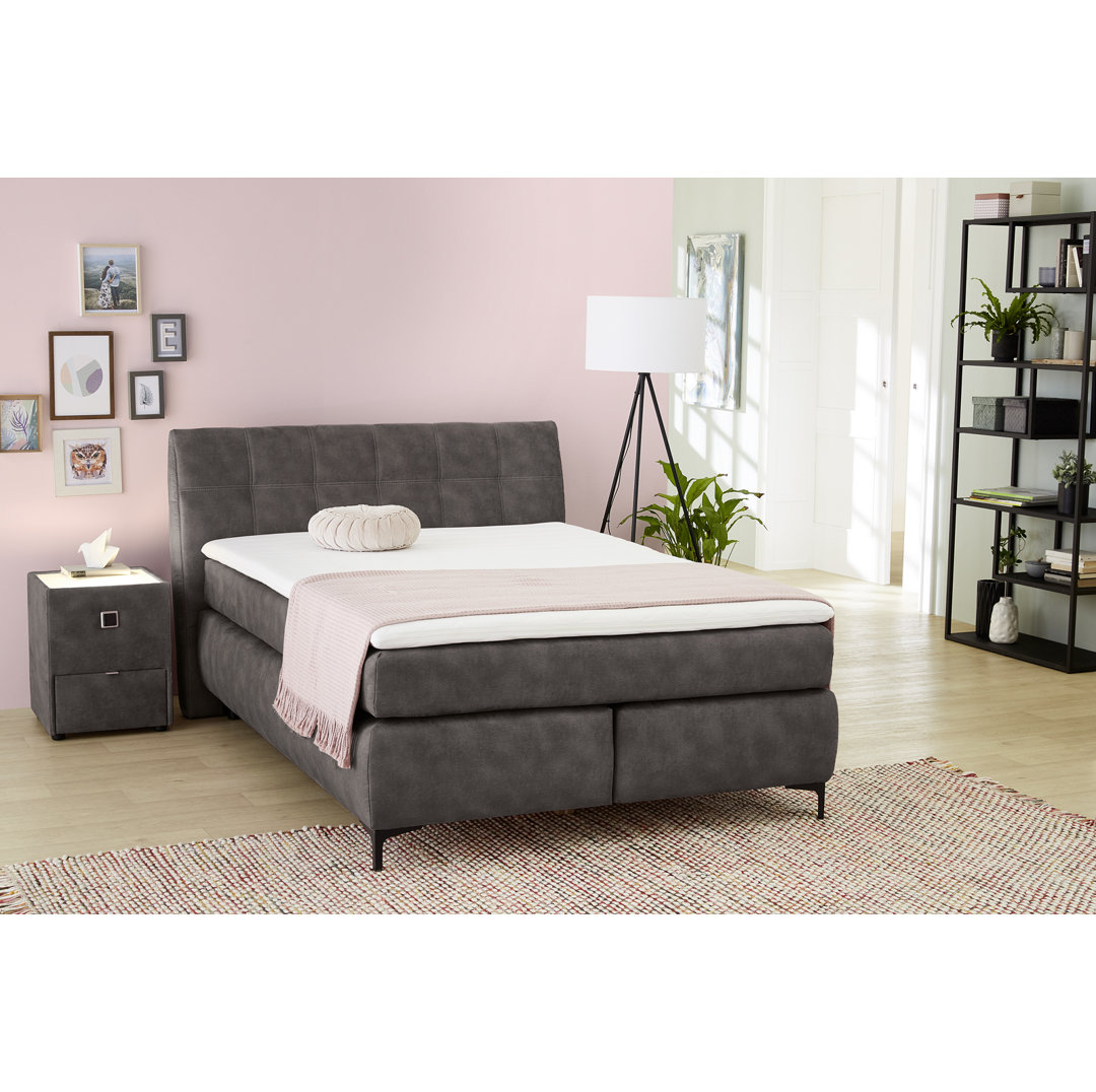 Boxspringbett Lizardi mit Topper