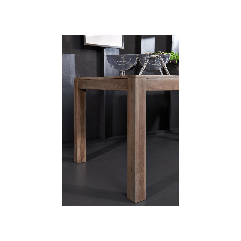 Sydney Solid Wood Dining Table, Smoked Oak, 76cm H x 200cm L x 100cm W