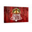 Cloches de Noël sur fond de bois rouge-294924288