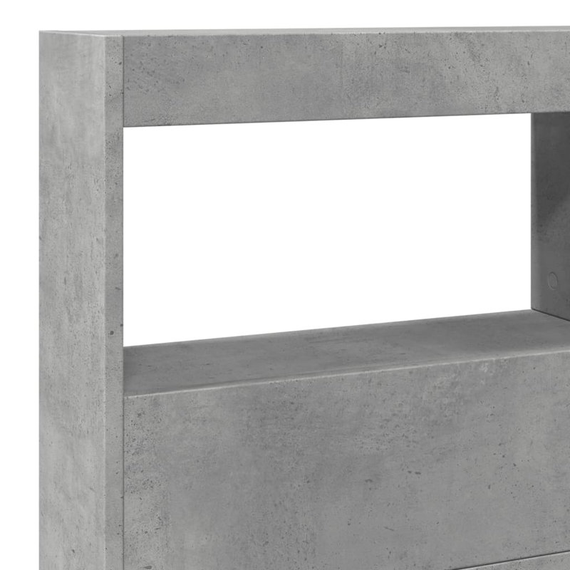 Cedria Headboard, Double - 140 x 200 cm, Concrete Grey