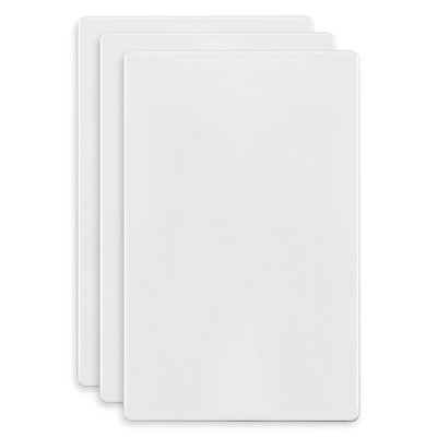 Screwless Blank 1-Gang Wall Plate - White (3-Pack)