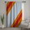 Rideaux diagonaux à rayures rouges et orange, voilages et voilages à rayures - 1 panneau