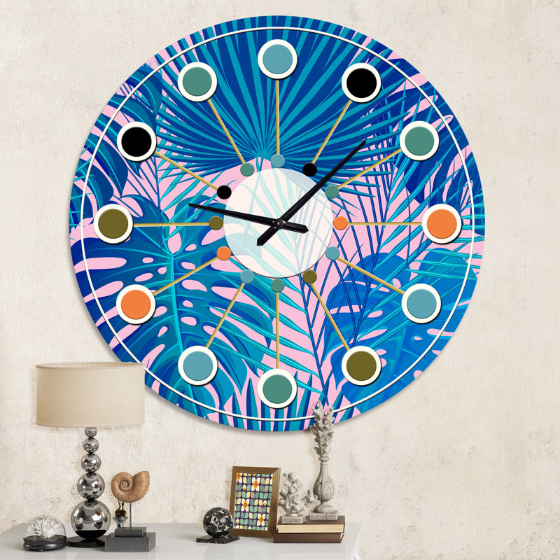 Horloge murale rétro Mid-Century, Moyenne