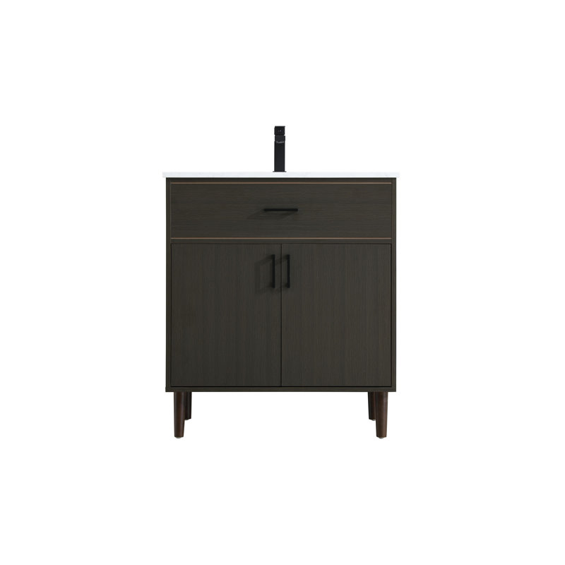 Chandler 30 inch Single Bathroom Vanity, Mocha Brown