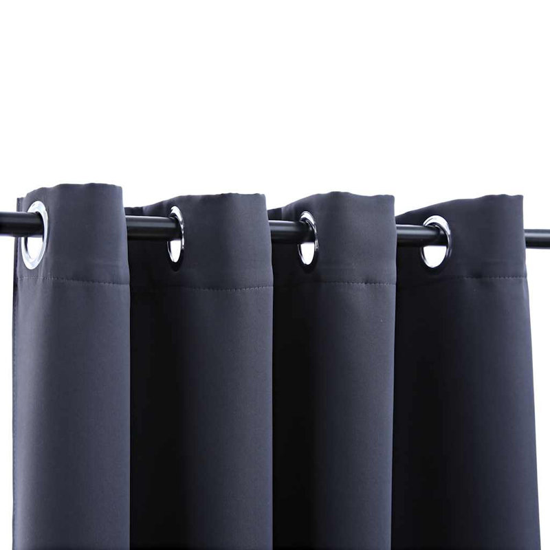 Azurdee Blackout Curtain Single Panel, Anthracite