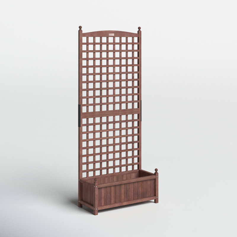 Boîte à fleurs en bois avec treillis H 71 po Howes
