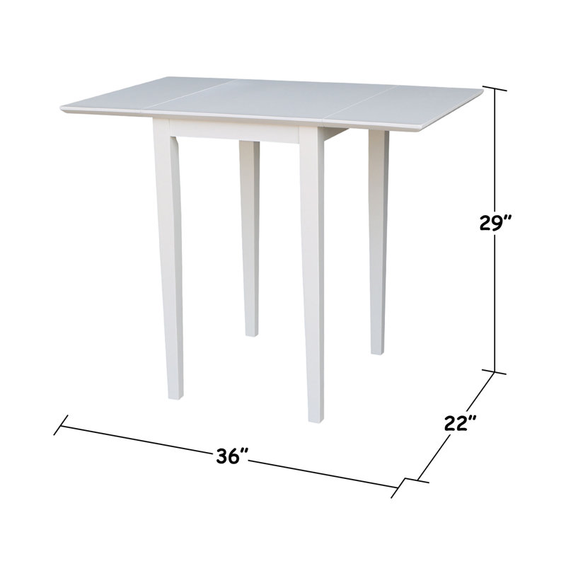 Table de salle à manger à rallonge en bois massif à abattants Maner, Blanc
