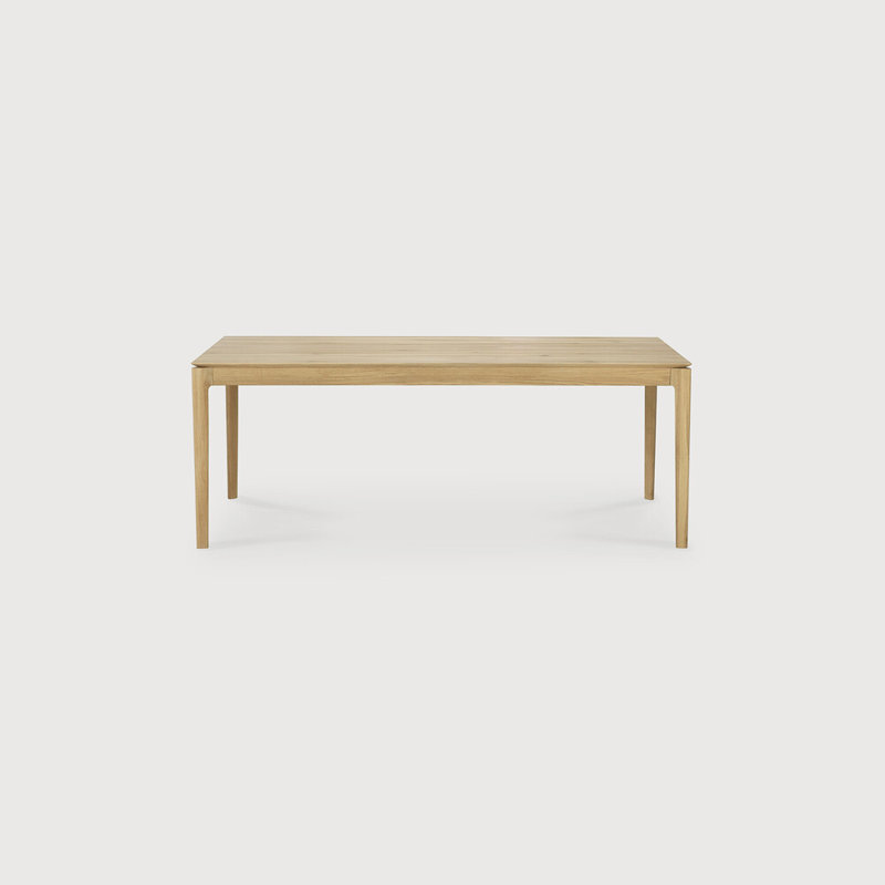 Bok Solid Wood Dining Table, Varnished Oak, 30"H x 118"L x 39.5"W