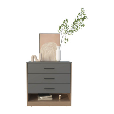 Commode, 3 tiroirs, 1 tablette