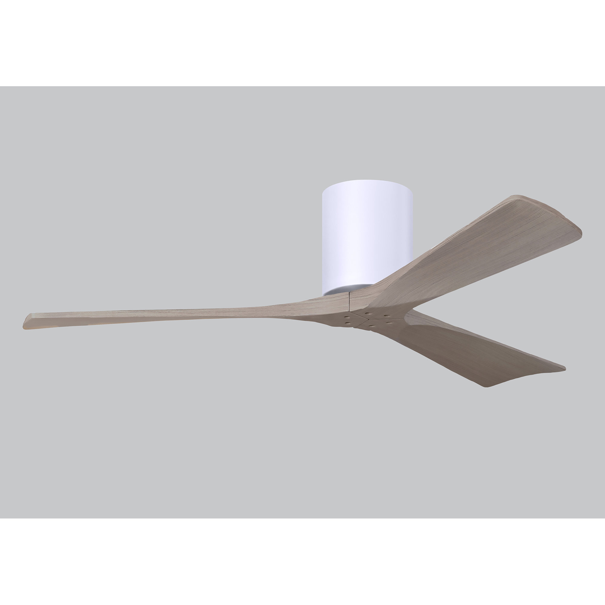 Olivier 3 Blade Ceiling Fan, Gray Ash Tone, 52", Gloss White