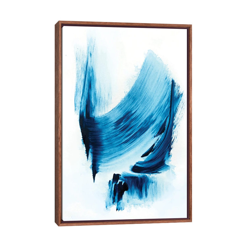 Royal Blue III - Print on Canvas, Classic Brown Wood Framed, 66.04 cm H x 45.72 cm W