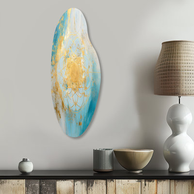Tison - Boho Mandala Curved Shape Asymmetric Metal Wall Art