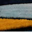 Tapis jaune / bleu marine touffeté à la main Neligh-455548825
