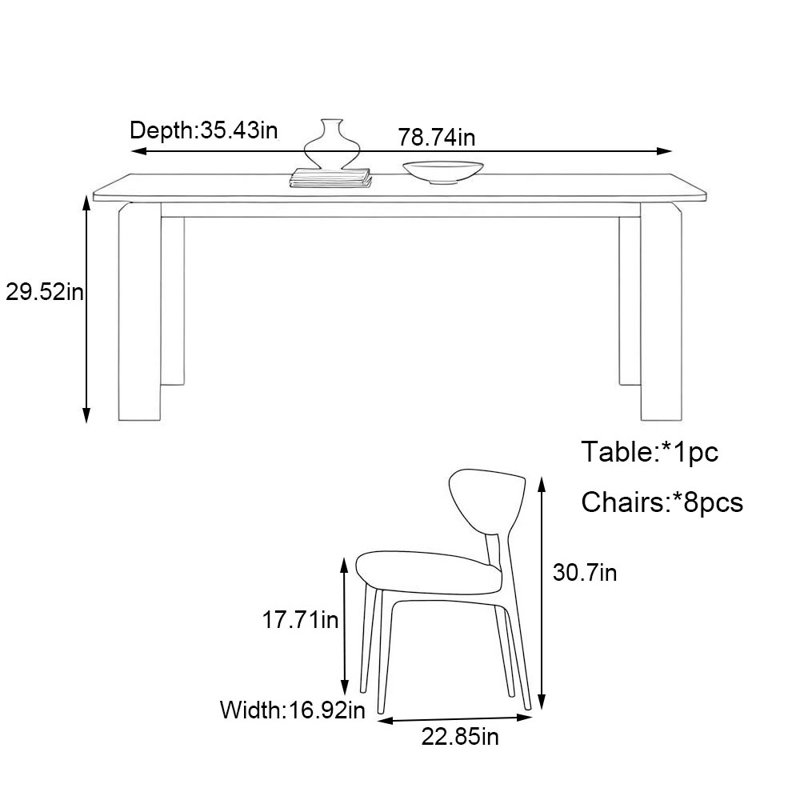 Table et chaises style français rétro, 9
