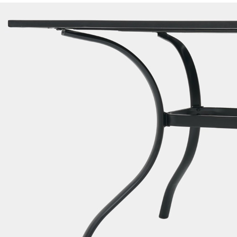 Table de salle à manger d'extérieur Naruram, Noir