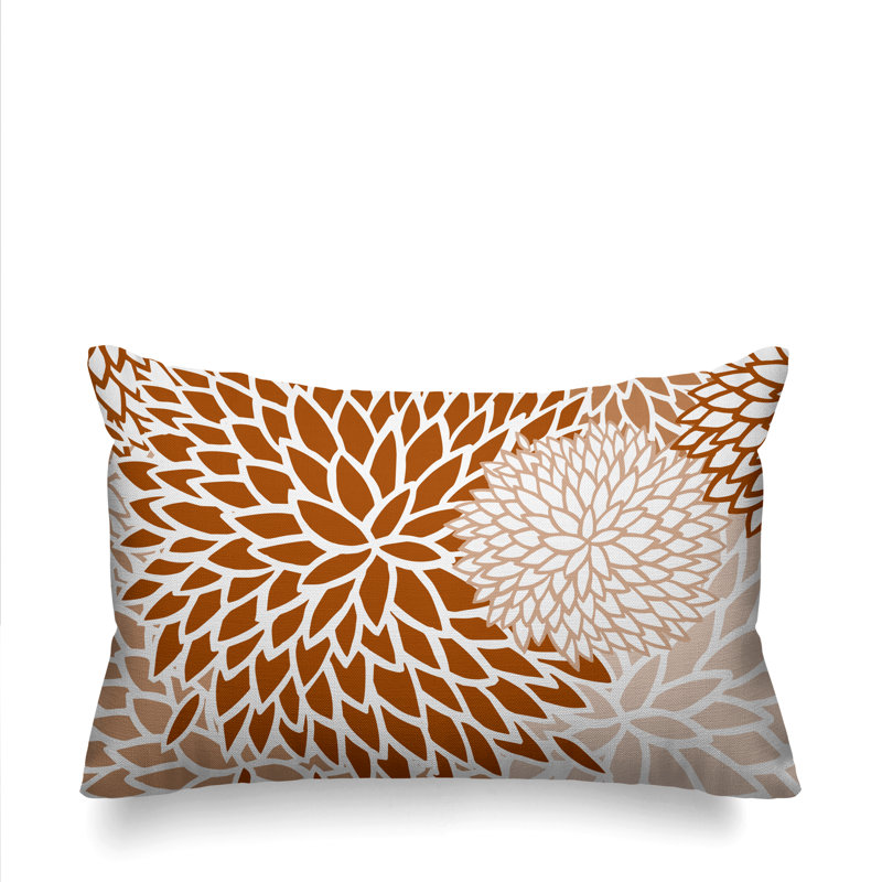 Coussin décoratif intérieur / extérieur Arlo, Orange brûlé