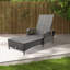 Chaise longue d'extérieur en osier Micole