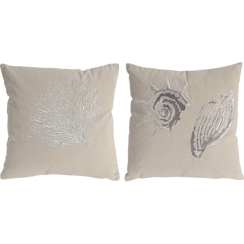 Cotton Reversible Throw Pillow