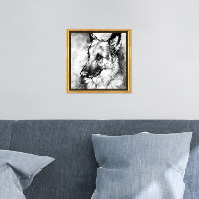 «German Shepherd», impression sur toile, H 12 po x l 12 po x P 1,5 po, Toile tendue