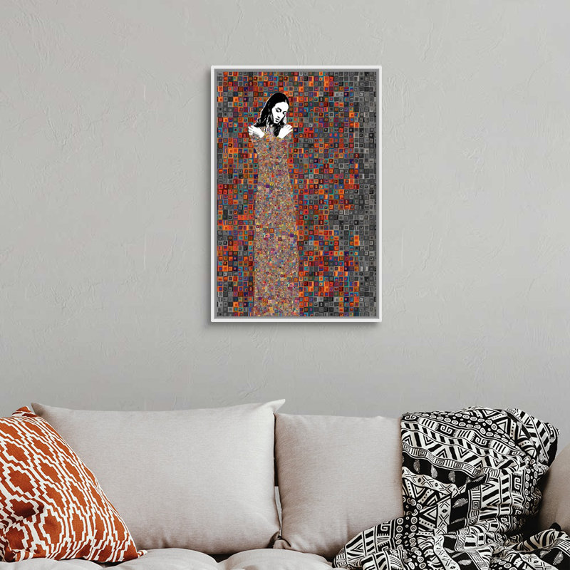 Print, White Framed, 32" H x 22" W x 1.75" D