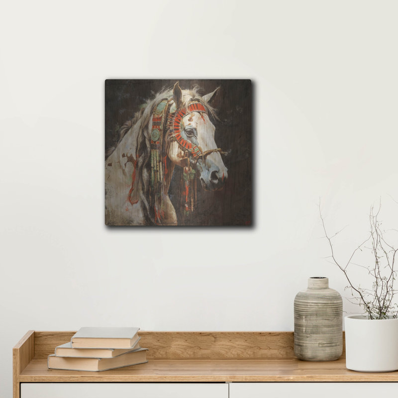 Union rustique «War Horse No. 2» par Marta Wiley, art mural en métal, H 12 po x l 12 po