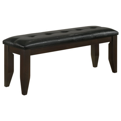 Springhill Leatherette Upholstered Wood Dining Bench Cappuccino