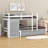 Jakir Kids Twin Over Twin Wooden Loft Bunk Bed with Drawers & Ladder-1701363437