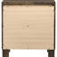 Chambre à coucher 2 Table de chevet avec finition rustique et poignées en bois 2 tiroirs brun mat pour la décoration