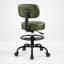 Chaise de dessin ergonomique avec dossier, tabouret de bureau pivotant à roulettes avec repose-pieds réglable - Vert/1 pièce-273369683-274005017