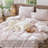 MooMee Striped Duvet Cover Set 100% Washed Cotton Linen Like Textured-117586340-105229475