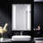 LED Lighted Bathroom Mirror With Shaver Socket, Defogging Pad Wall Mount Single Touch Sensor IP44