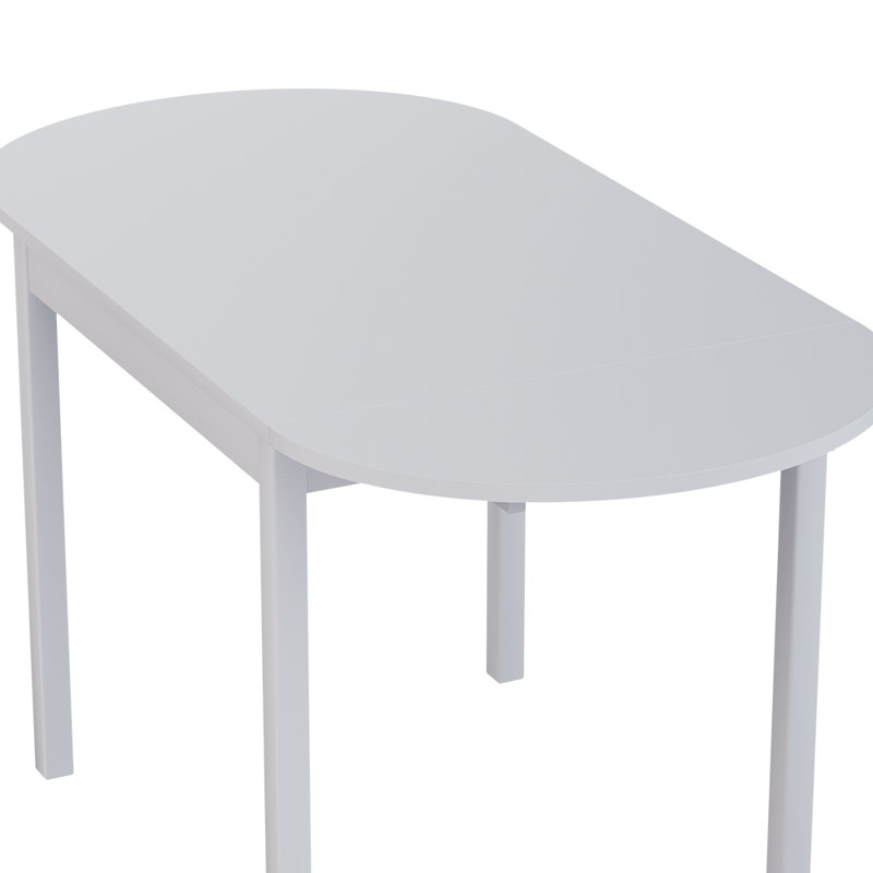Anadolu Oval Solid Wood Dining Table, White