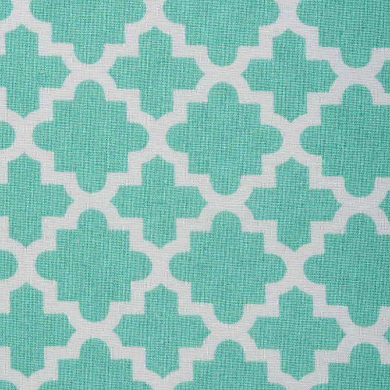Trung Lattice Tablecloth, 104" x 60", Aqua