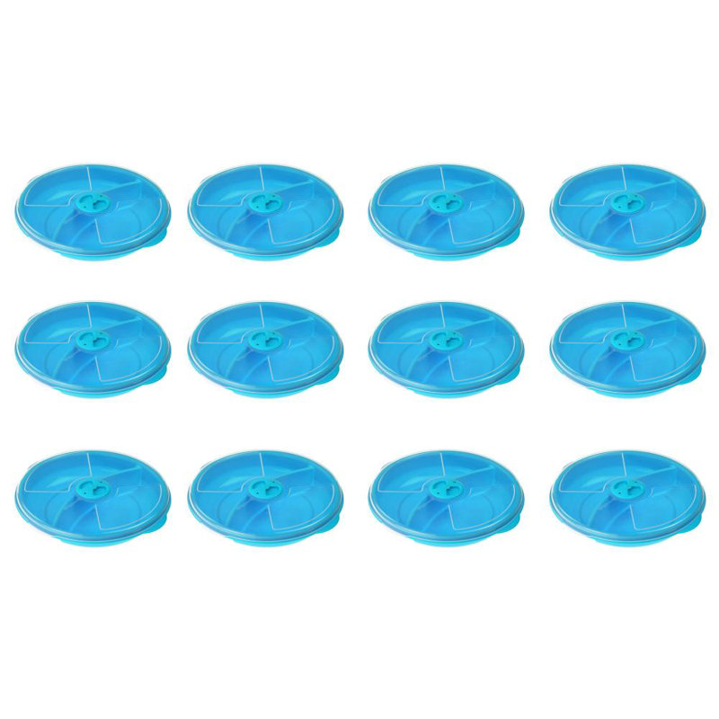 Ensemble de plats à service divisé Guzman, Bleu, Ensemble de 12