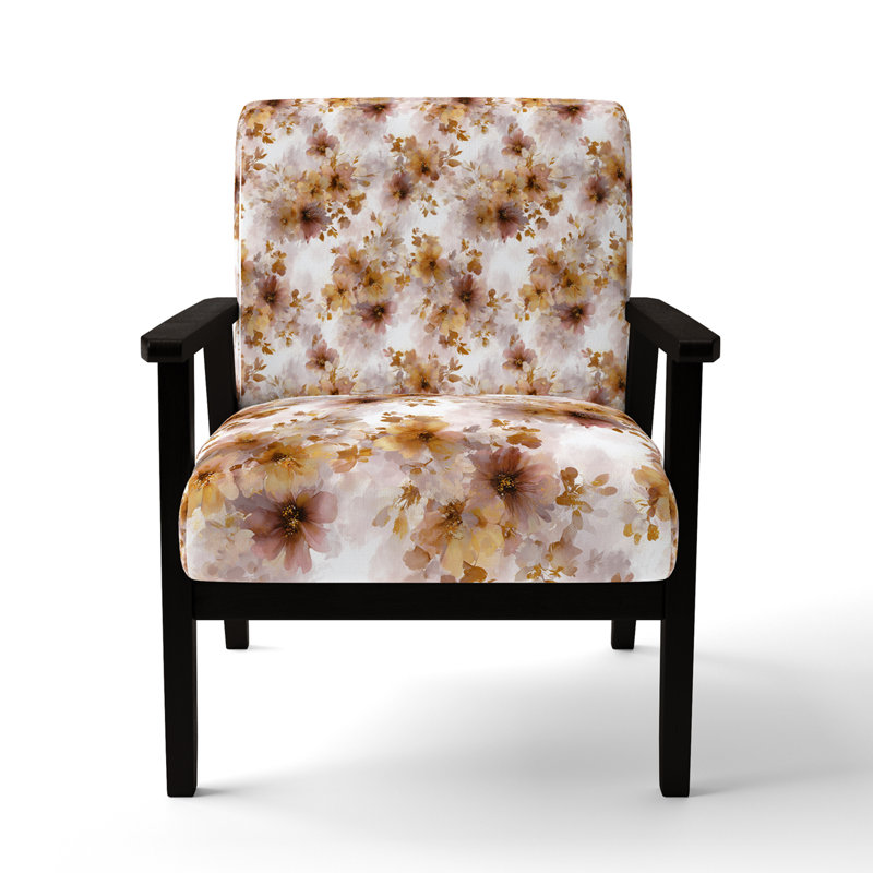 Chaise rembourrée Country, Accoudoirs carrés noirs