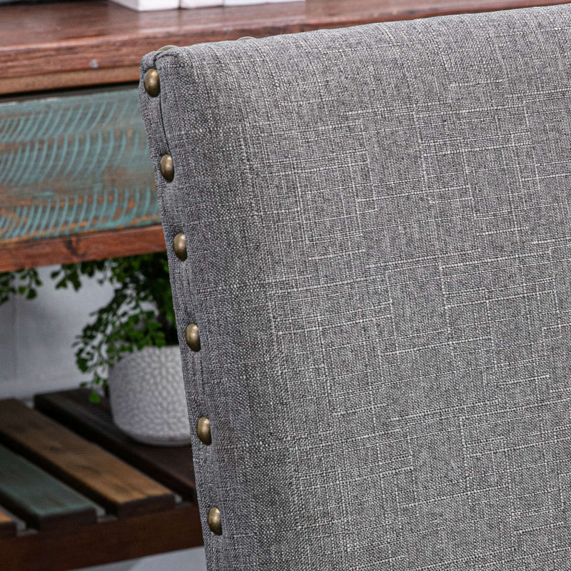 19'' H Upholstered Parsons Chair, Gray