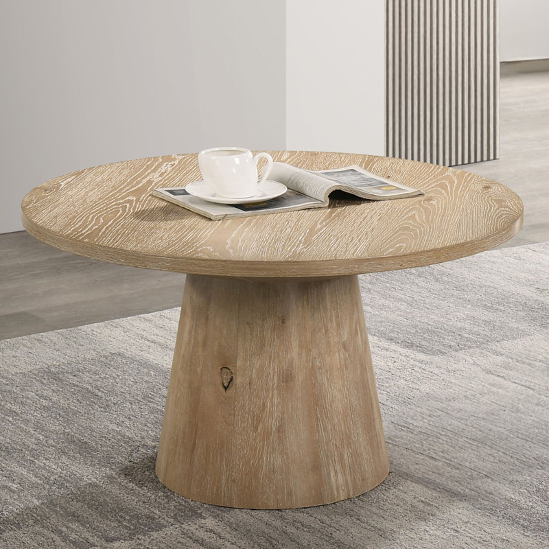 Table basse contemporaine 28,6 po, chêne, Naturel