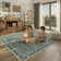 Goldene Animal and Insect Washable Floor Mat - Non-Slip Area Rug Non Slip Green Area Rug Low Pile Stain Resistant Throw Carpet for Dining Room