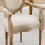 Chaise de salle à manger en bois massif de style français, ensemble de 2