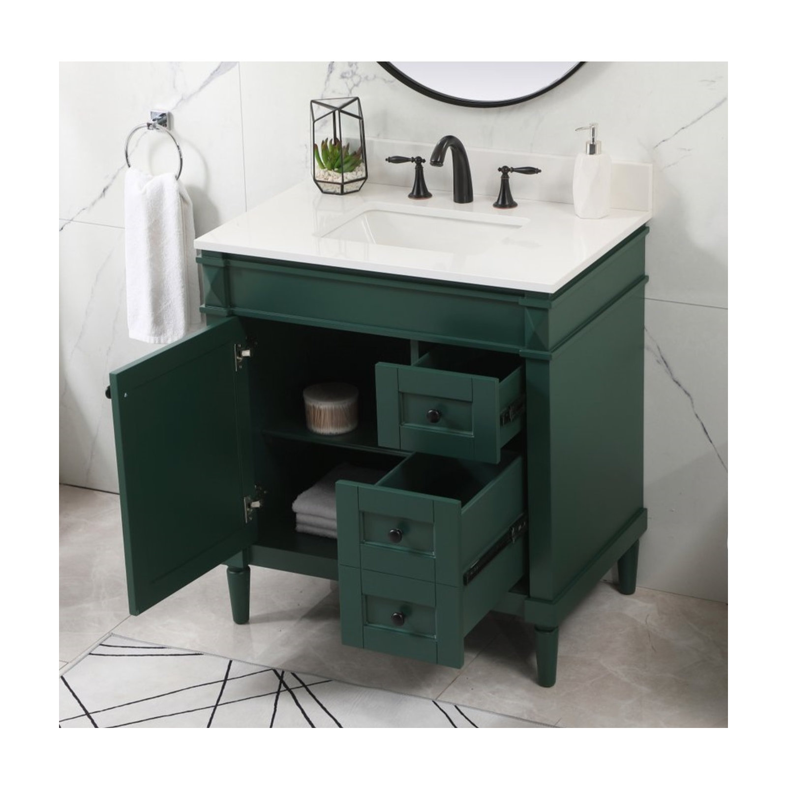 Readington 32'' Single Bathroom Vanity, Green