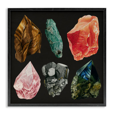 Natural Crystal Gems Framed Giclee Art by Grace Popp