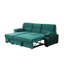 Canapé-lit modulaire réversible en tissu de velours vert l 97,5 po Kipriano-1701057195