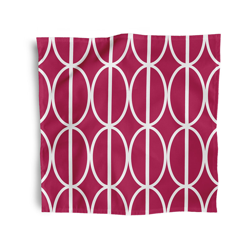 Noxon Polyester Geometric Square Napkin, Pink