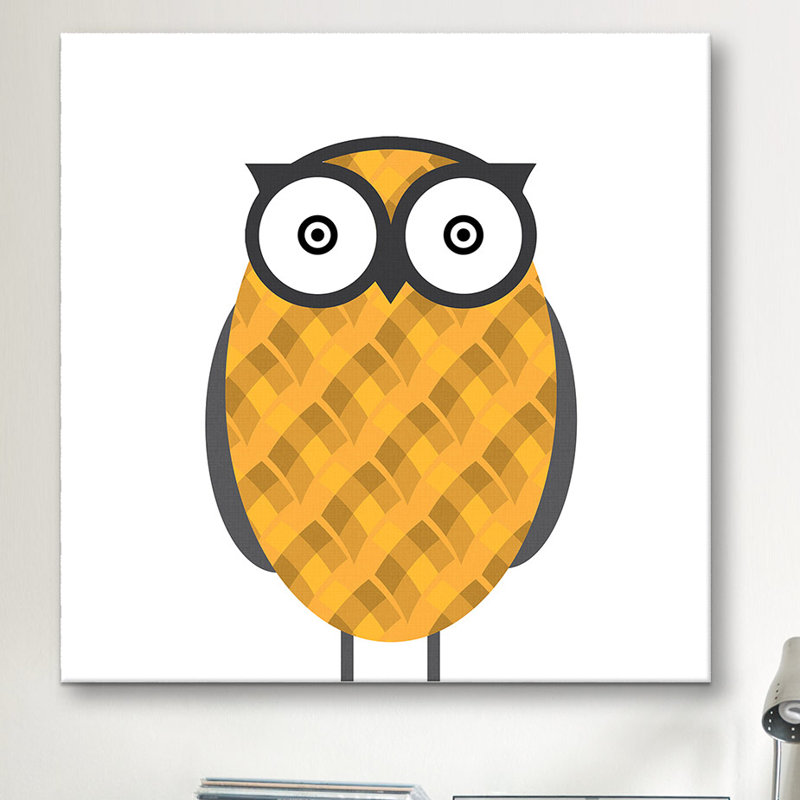 Nathan «Owl», reproduction sur toile, H 37 po x l 37 po x P 1,5 po, Blanc