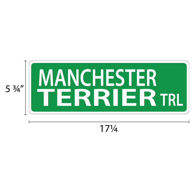 Plaque de rue Manchester Terrier