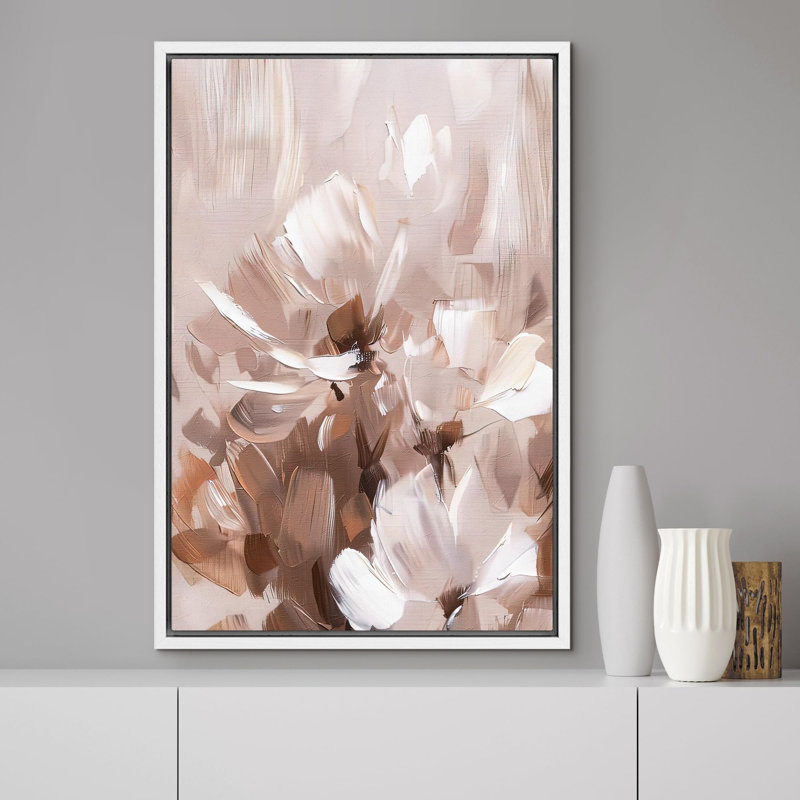 «Abstract Floral Soft Pastel Tones Illustration», Blanc, H 36 po x l 24 po