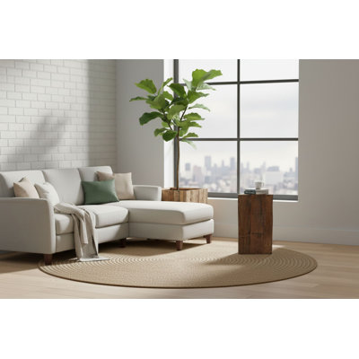 Table d'appoint triangulaire en bois naturel