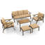 Ensemble de conversation pour patio avec coussins 7 personnes All-Weather-2074290886